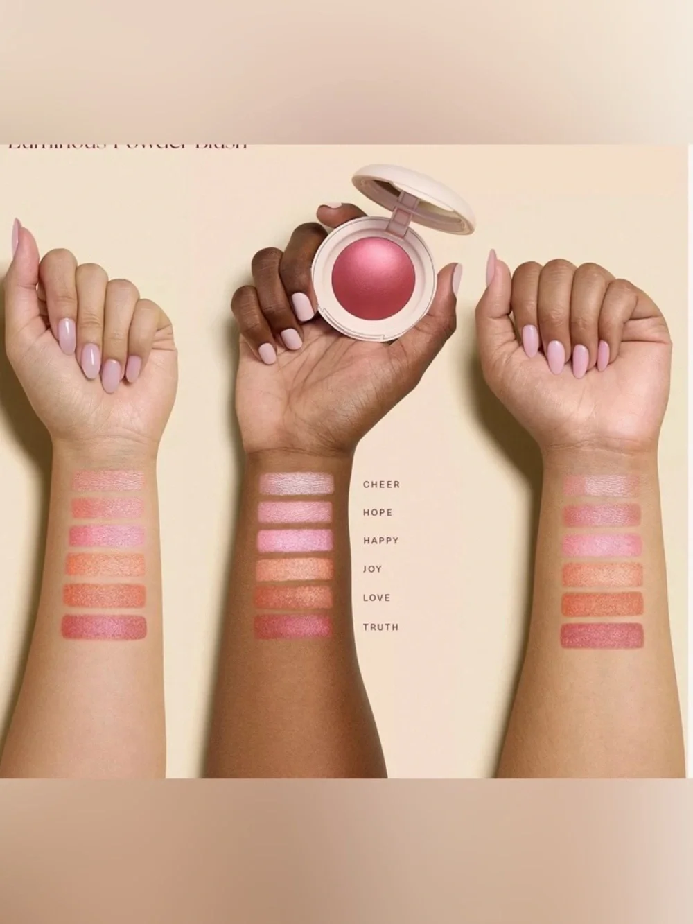 Rare Beauty soft pinch luminous powder blush in Happy